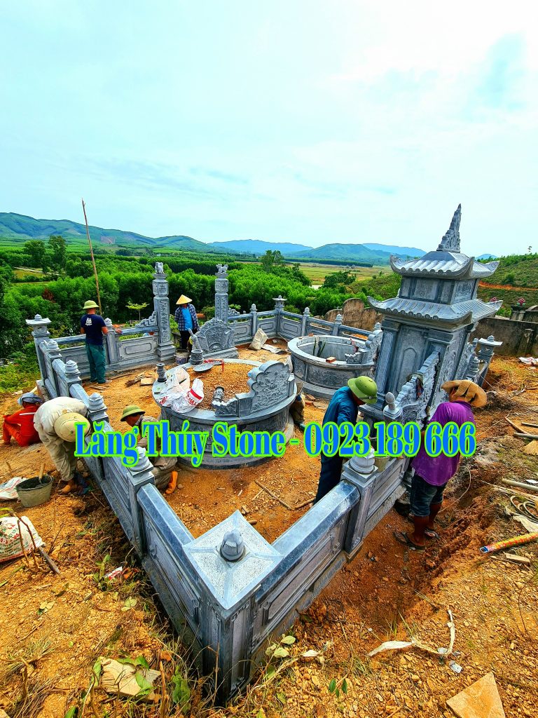 Lăng mộ đá xanh đen đep mới lăng mộ đá đẹp xanh đen nghệ an