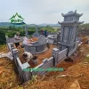 khuôn viên mộ đá tròn