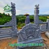 Mộ đá xanh đen 1 mái 1 cổng đá khu lăng mộ