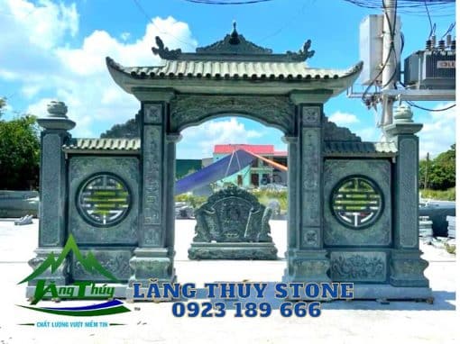 Cổng đá đẹp xanh rêu 1 Cổng đá xanh rêu đẹp