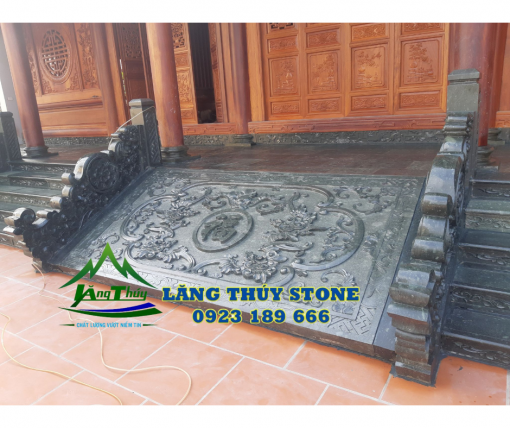 Chiếu đá ngũ phúc xanh rêu Chiếu đá ngũ phúc xanh rêu