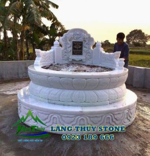 Mẫu mộ đá tròn 15