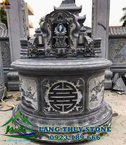 Mẫu mộ đá tròn 8