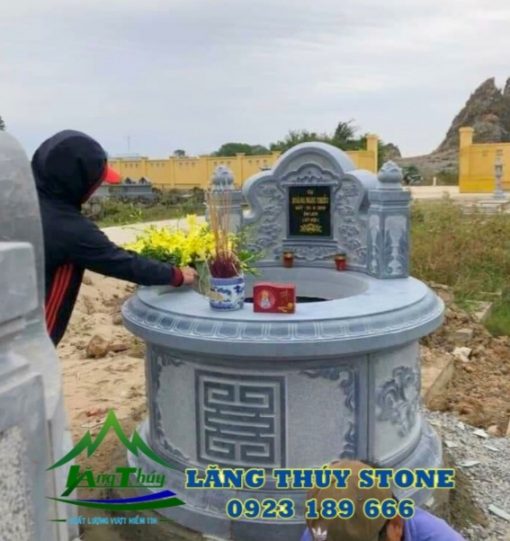 Mẫu mộ đá tròn 9