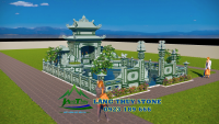 Mẫu 3D khu lăng mộ đá đẹp